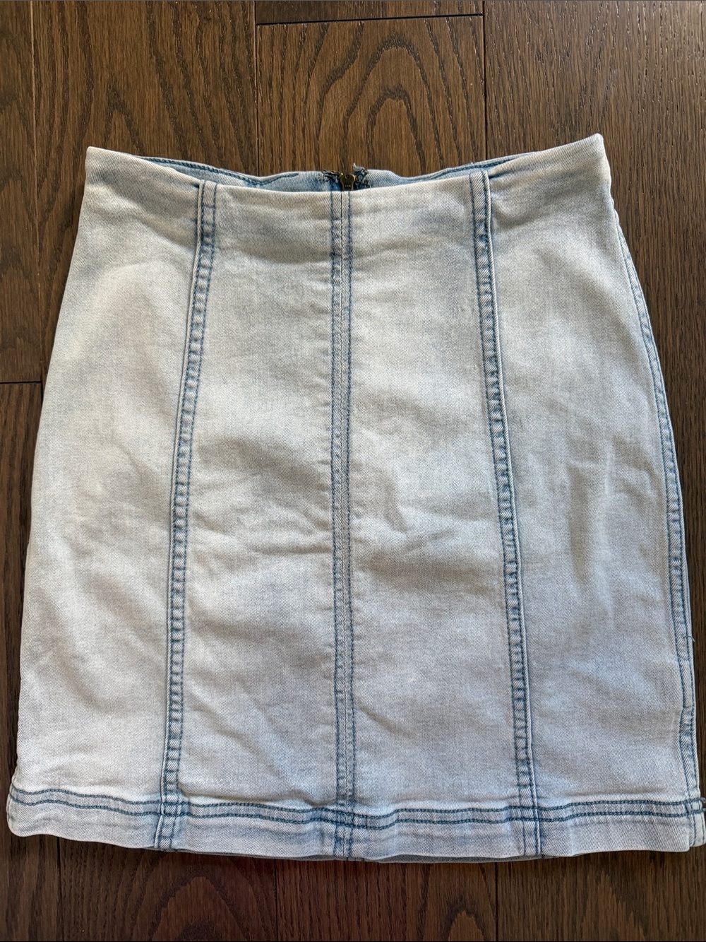 Free People Light Wash Denim Pencil Skirt - Women's